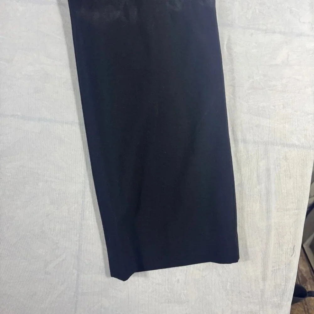 Banana Republic Men's Dress Pants Black Stretch Flat Front Front‎ Formal 34R